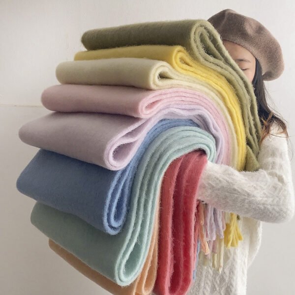Thickened Plus-sized Macaron Color Warm All-matching Shawl - Image 2