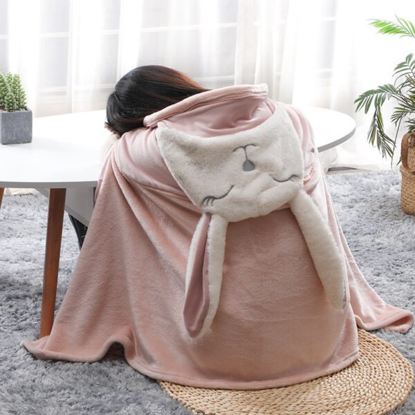Multifunctional Cartoon Hooded U-shape Pillow Neck Pillow Office Nap Shawl - Image 2