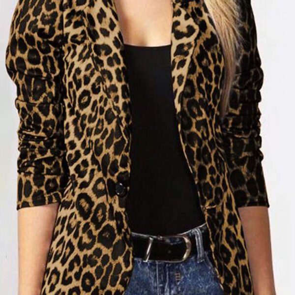 Leopard Print Temperament Commute Thin Small Suit - Image 4