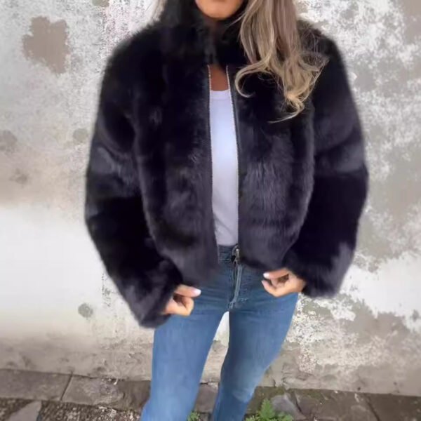 Plush Turtleneck Jacket - Image 2