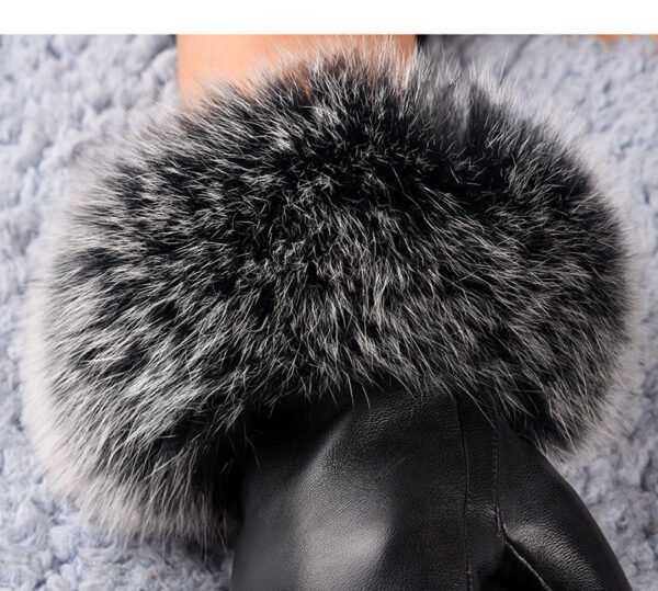 Women's Sheepskin Fleece-lined Warm Gloves - Image 5