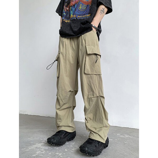 Pu Shuai Draping All-matching Slim Fit Trousers For Men - Image 2