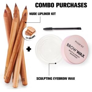 PHOFAY Sculpting Eyebrow Wax And Nude Lipliner Kit