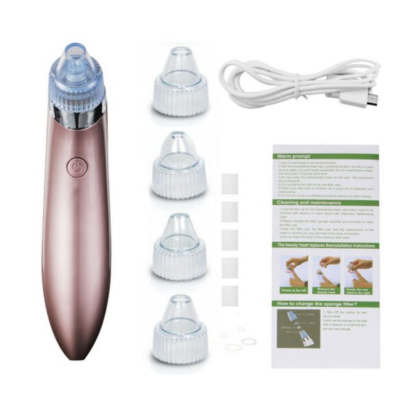 Electric Blackhead Vacuum Pore Cleaner Acne Pimple Remover Strong Suction Tool Electric Blackhead Remover Pore Vacuum Suction Diamond Dermabrasion Face Cleaner - Image 8