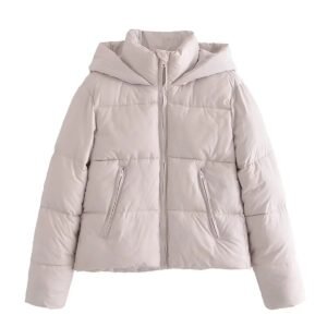Fashion Zipper Loose-fitting Short Coat Women