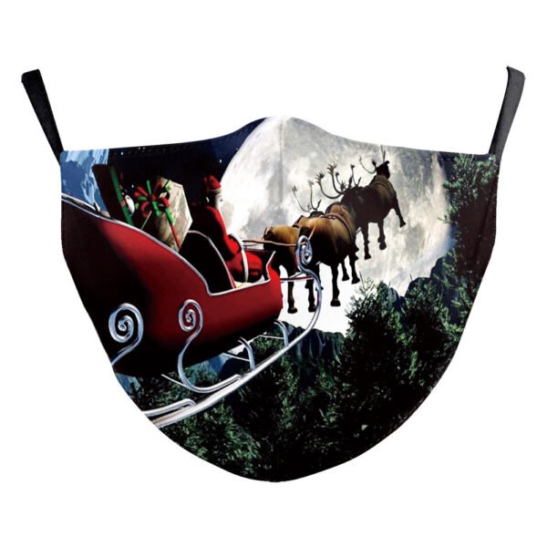 Christmas Light Shadow Digital Printing Double-layer Dust Mask - Image 5