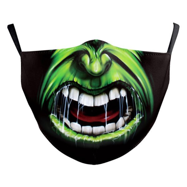 Digital Printing Halloween Clown Funny Horror Double-layer Dust Mask - Image 7