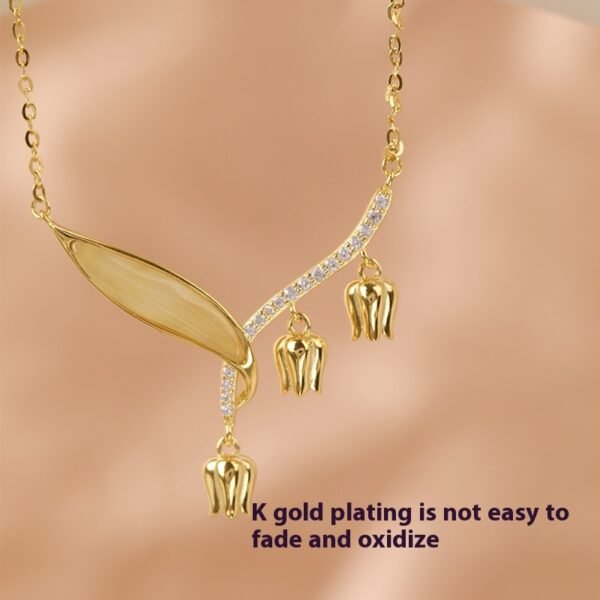 Original Design High-grade Fashion All-match 925 Necklace Lily Necklace - Image 2