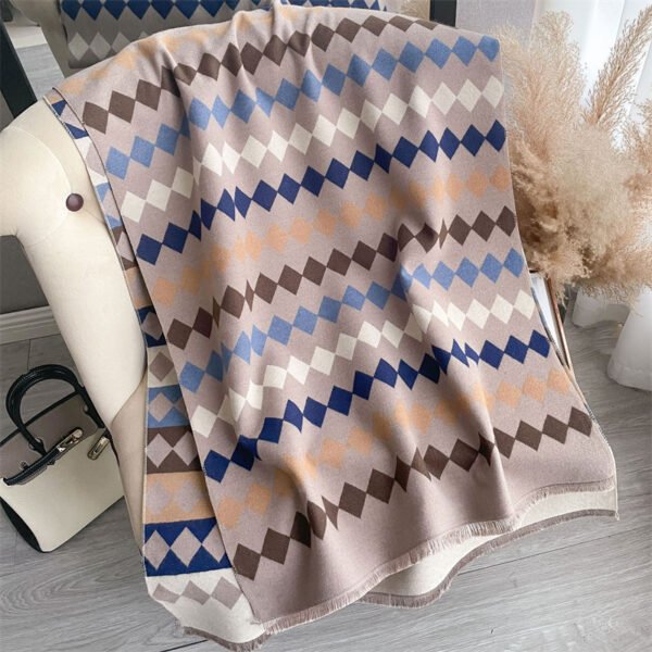 Cashmere-like Skin-friendly Short Tassel Scarf - Image 8