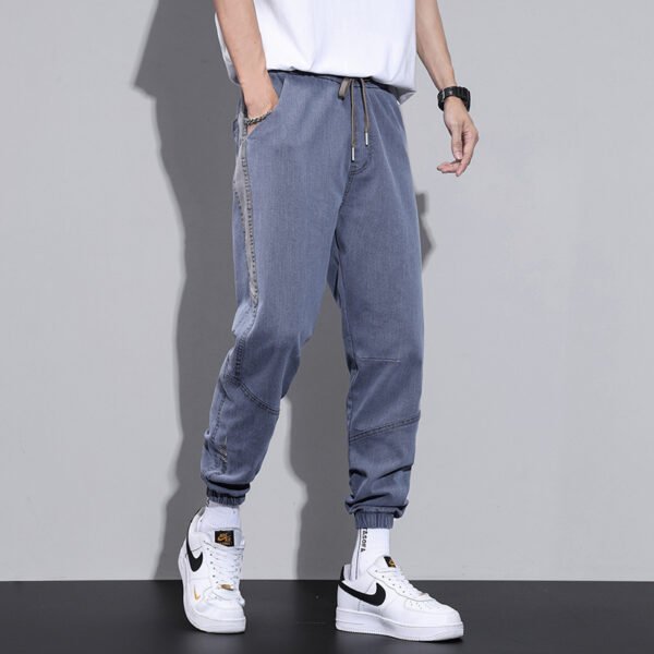 Men's Spring Fashion Brand Loose Tappered Jeans Fashion Stretch - Image 2