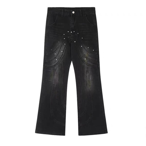 Men's Design Stitching Jeans Loose - Image 6
