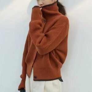 Turtleneck Sweater Coat Female Loose Temperament Casual Sweater