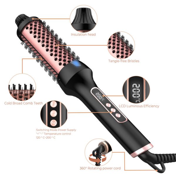 Roller Comb Does Not Hurt Hair Anion Straight Curling Or Straightening Double PTC Heater - Image 4