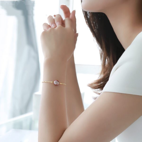 Purple Freshwater Symphony Pearl Bracelet - Image 4