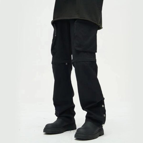 Straight Loose Casual National Fashion Large Pocket Men's Pants - Image 2
