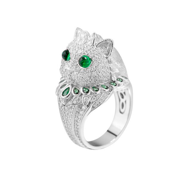 Premium Designer Sterling Silver Simulated Emerald - Image 2