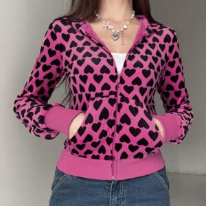 European And American Style Love Suede Hooded Coat For Women