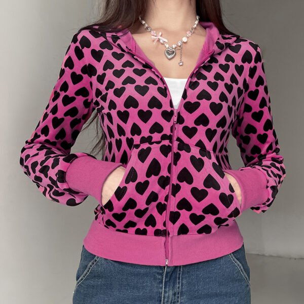 European And American Style Love Suede Hooded Coat For Women