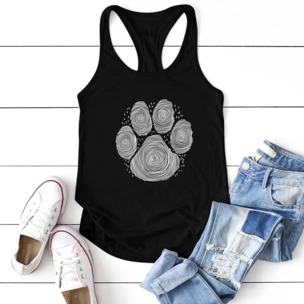 Dog's Paw Cute Foot Print Women's Vest Summer Funny - Image 7
