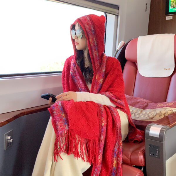 Casual Versatile Personality Border Dark Pattern Shawl Scarf - Image 4