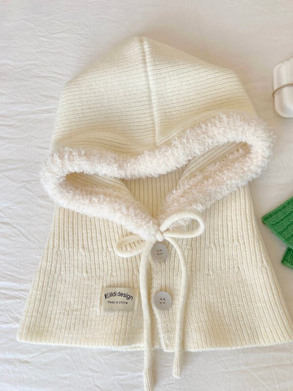 Ice Man Design Fashionable Knitted Drawstring Autumn And Winter Warm Ear Protection Hat - Image 5