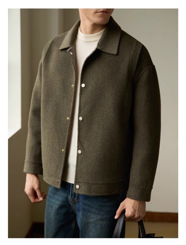 Lapel High Sense Double-sided Woolen Coat - Image 3