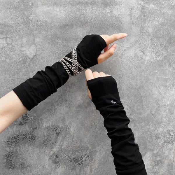 Women's Half Finger Punk Ice Sleeve Sun Protection Oversleeve - Image 2