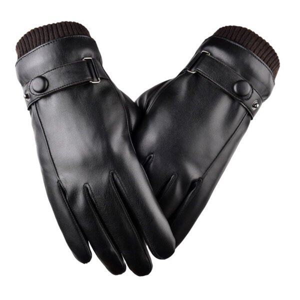Autumn And Winter Warm Touch Screen Fleece-lined Thick Waterproof Gloves - Image 3