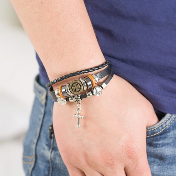 Retro Alloy Cross Bracelet Personality Men And Women - Image 2