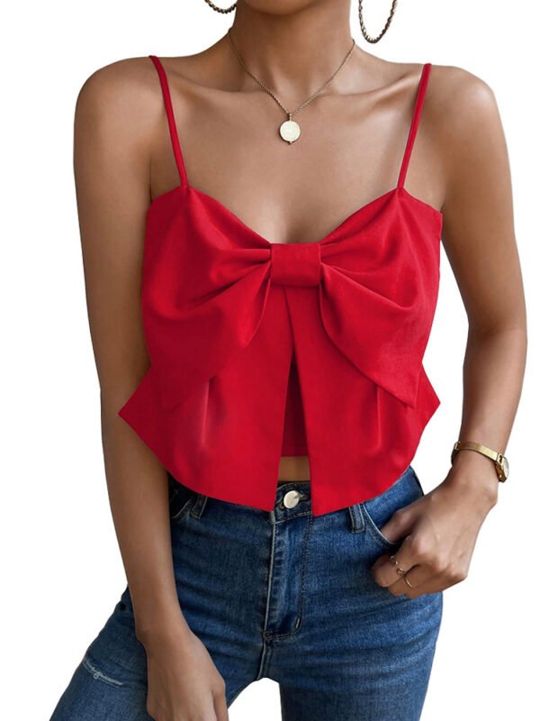 Camisole Belly-covering Bow Women's Top - Image 6