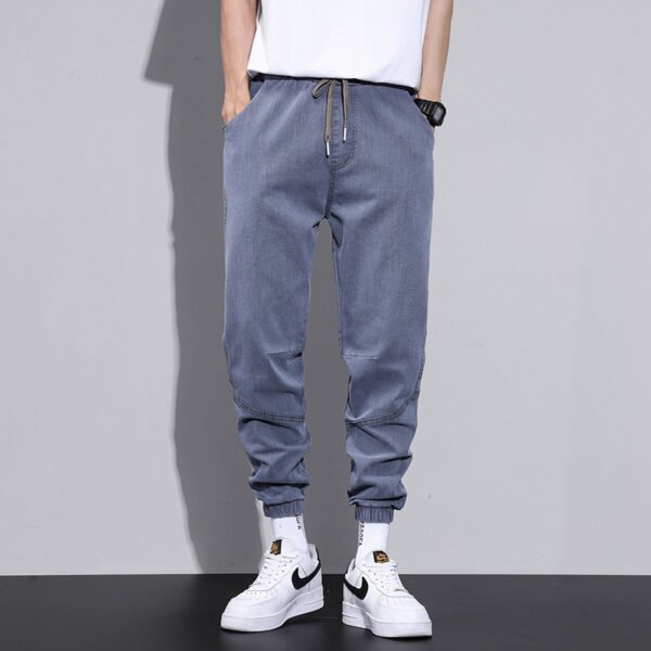 Men's Spring Fashion Brand Loose Tappered Jeans Fashion Stretch - Image 4