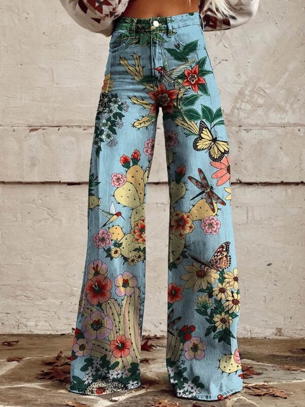 Thin Anti-3D Trendy Bell-bottom Pants Women's Denim Wide-leg Pants - Image 4