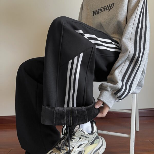 Trendy Sports Stripes Loose Casual Sweatpants - Image 7