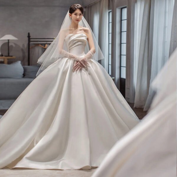 Temperament Princess Style French Satin Tail - Image 3