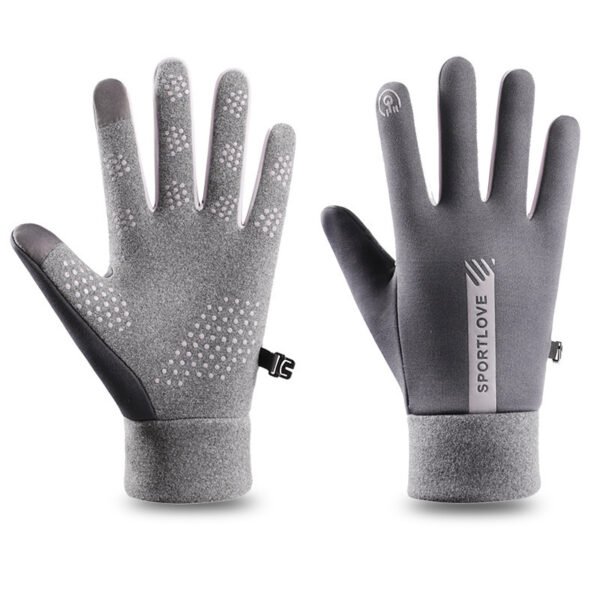 Winter Windproof And Cold Resistant Velvet Warm Touch Screen Anti Slip Gloves - Image 7
