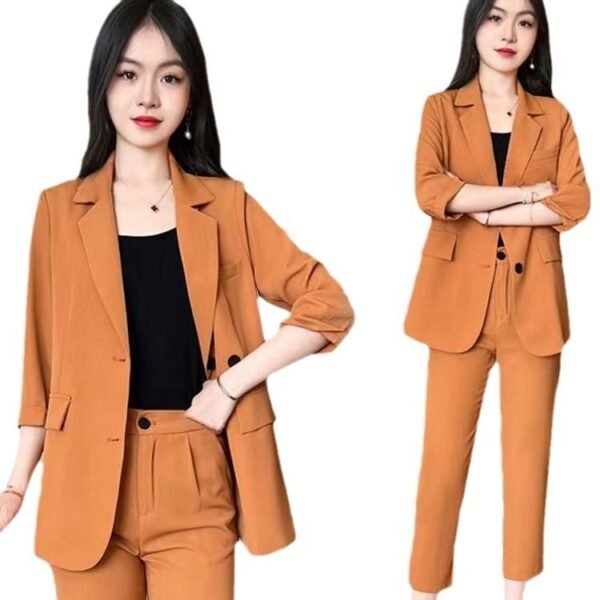 Plus Size Suit Coat Harem Pants Two-piece Set - Image 5