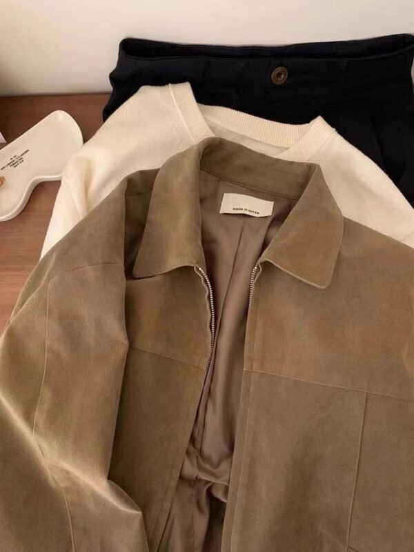 New Loose Temperament Zipper Commuter's All-matching Coat - Image 2