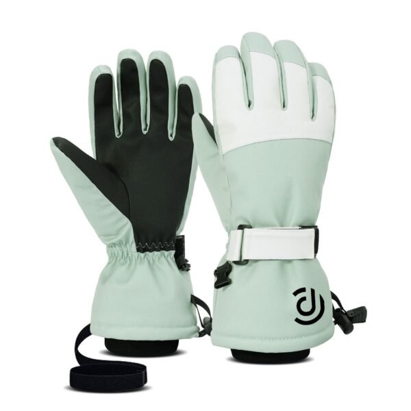 Ski Gloves Men And Women Winter White Warm Cycling Sports Touch Screen Five Fingers - Image 6