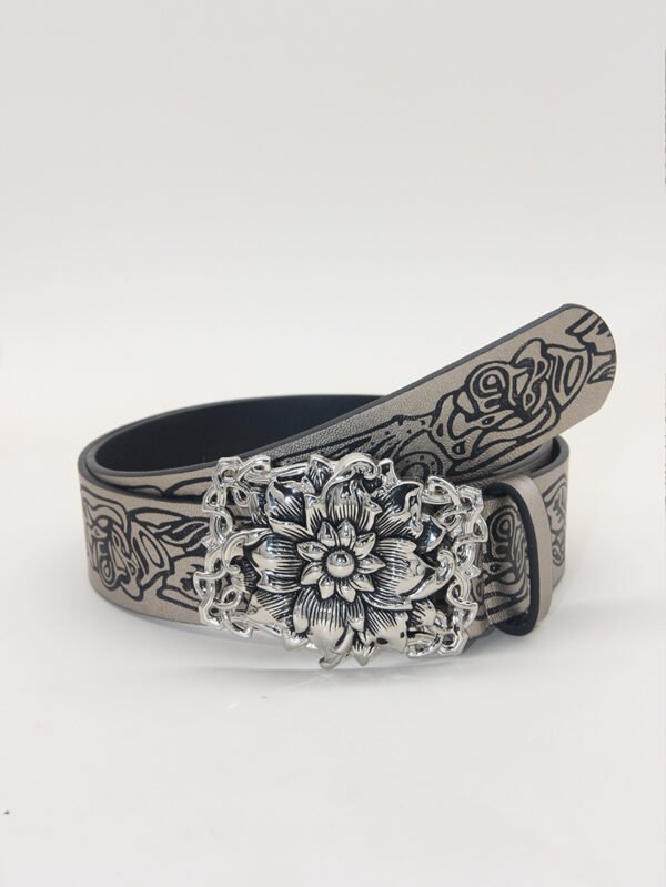 Vintage Punk Style Retro Embossing Love Belt Y2g - Image 7