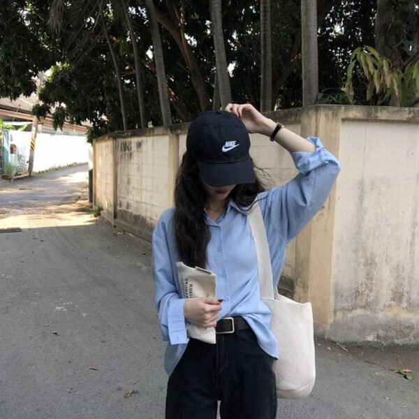 Long Sleeve White Shirt Women's Blouse Chiffon Professional - Image 5