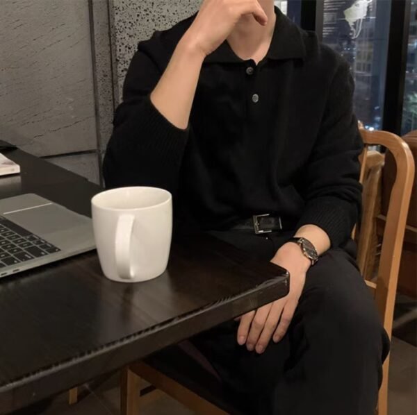 Solid Color Sweater Men's Versatile Casual Korean Style - Image 4