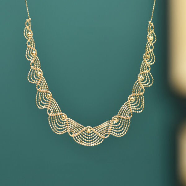 Women's Fashion 18k Gold Lace Necklace - Image 4