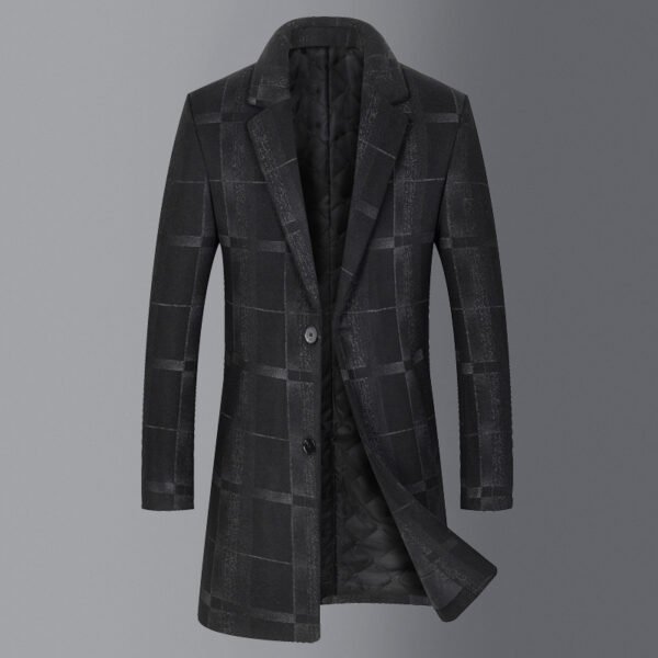 Men's Mid-length Slim Woolen Woolen Coat - Image 5