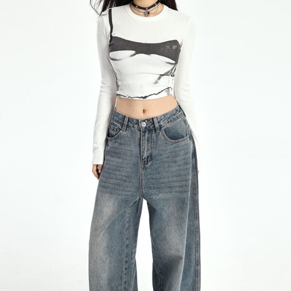 Women's American-style Retro Loose Wide-leg Pants - Image 3