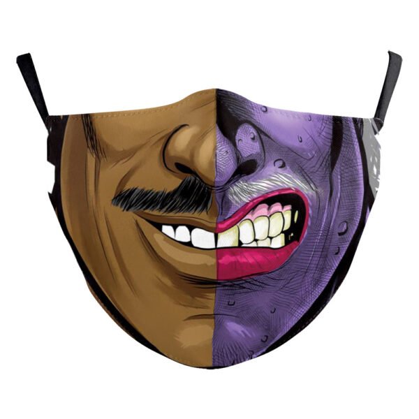Halloween Digital Printing Funny Horror Face Double Layer Dust Mask - Image 6