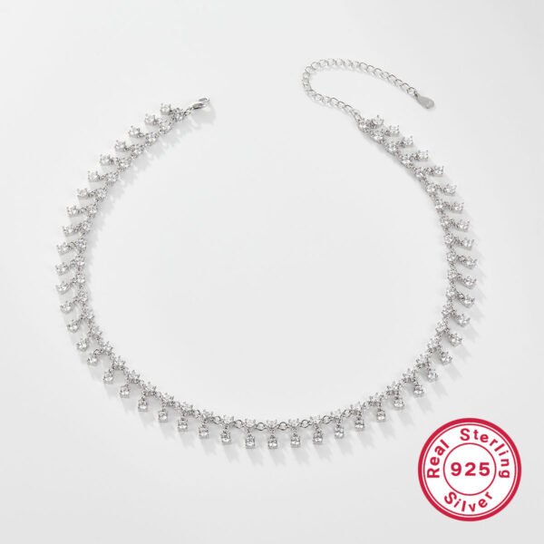 High Sense Round Bead Zircon Necklace - Image 3