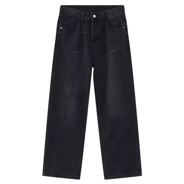 Gray Plus Size Loose Straight Pants - Image 5