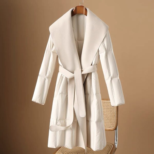 Fashion Women's White Duck Down Jacket Coat - Image 3