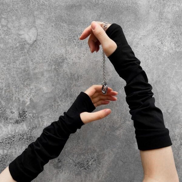 Women's Half Finger Punk Ice Sleeve Sun Protection Oversleeve - Image 3