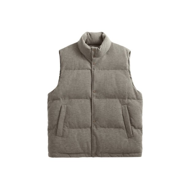 Coarse Pit Sweater Knitted Down Vest 90 White Duck Vest Coat - Image 3